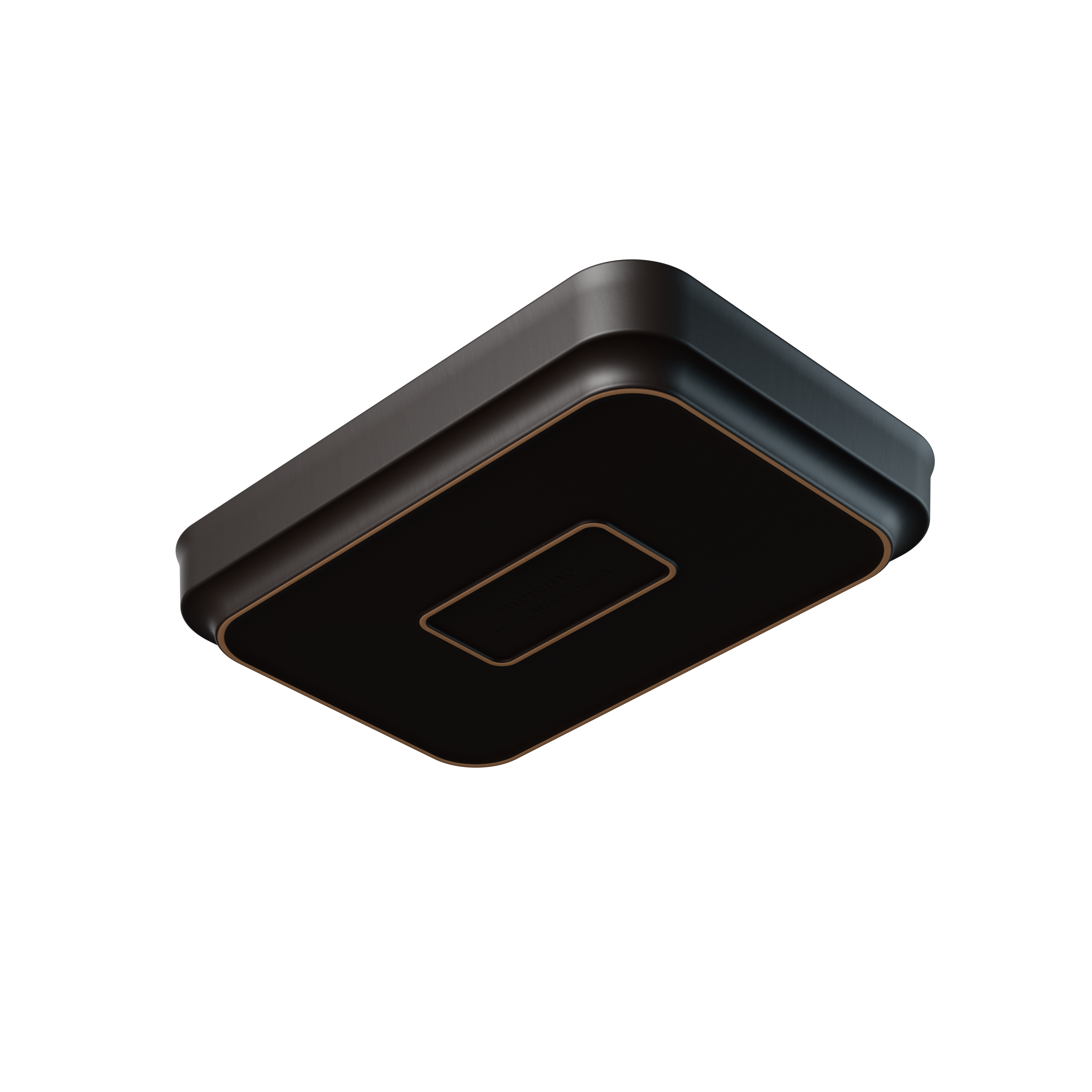 Unterseite der schwarzen myromy Plancha Classic als Auflaufform aus Keramik mit Standfläche aus schräger Perspektive