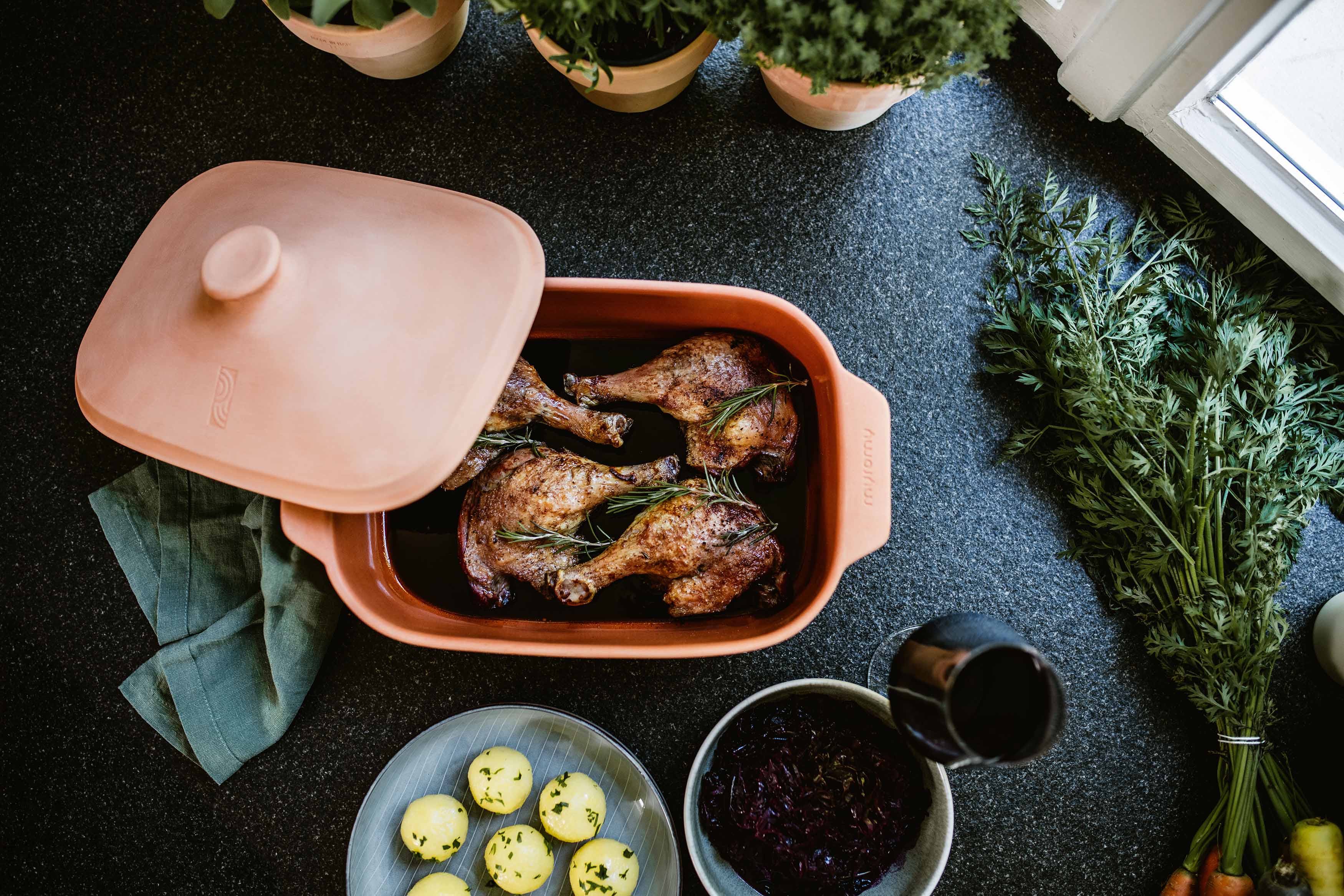 Entenkeule mit Rotkohl
