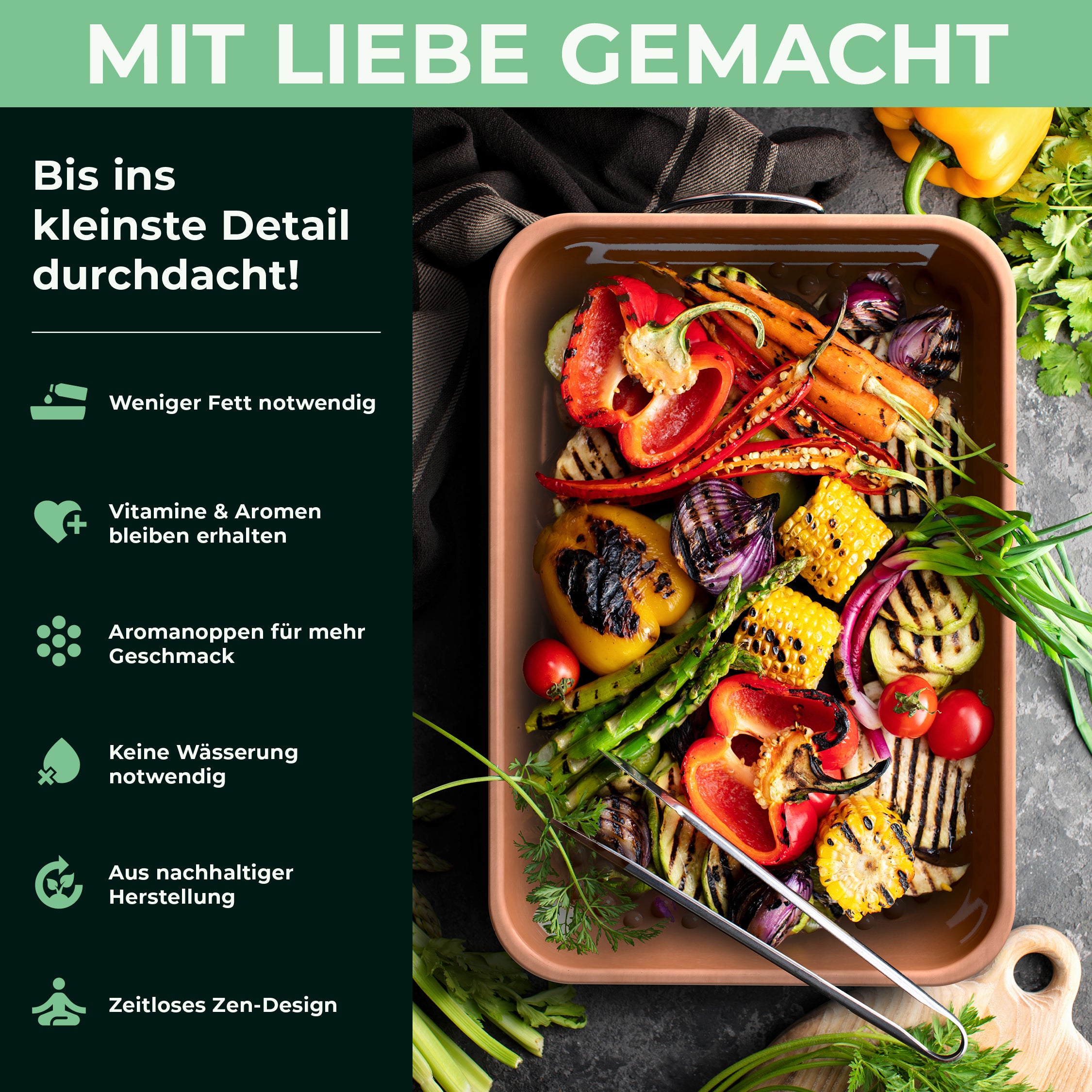 myromy BBQ Plancha – feuerfeste Grillschale für Gasgrill, Ofen und Feuer