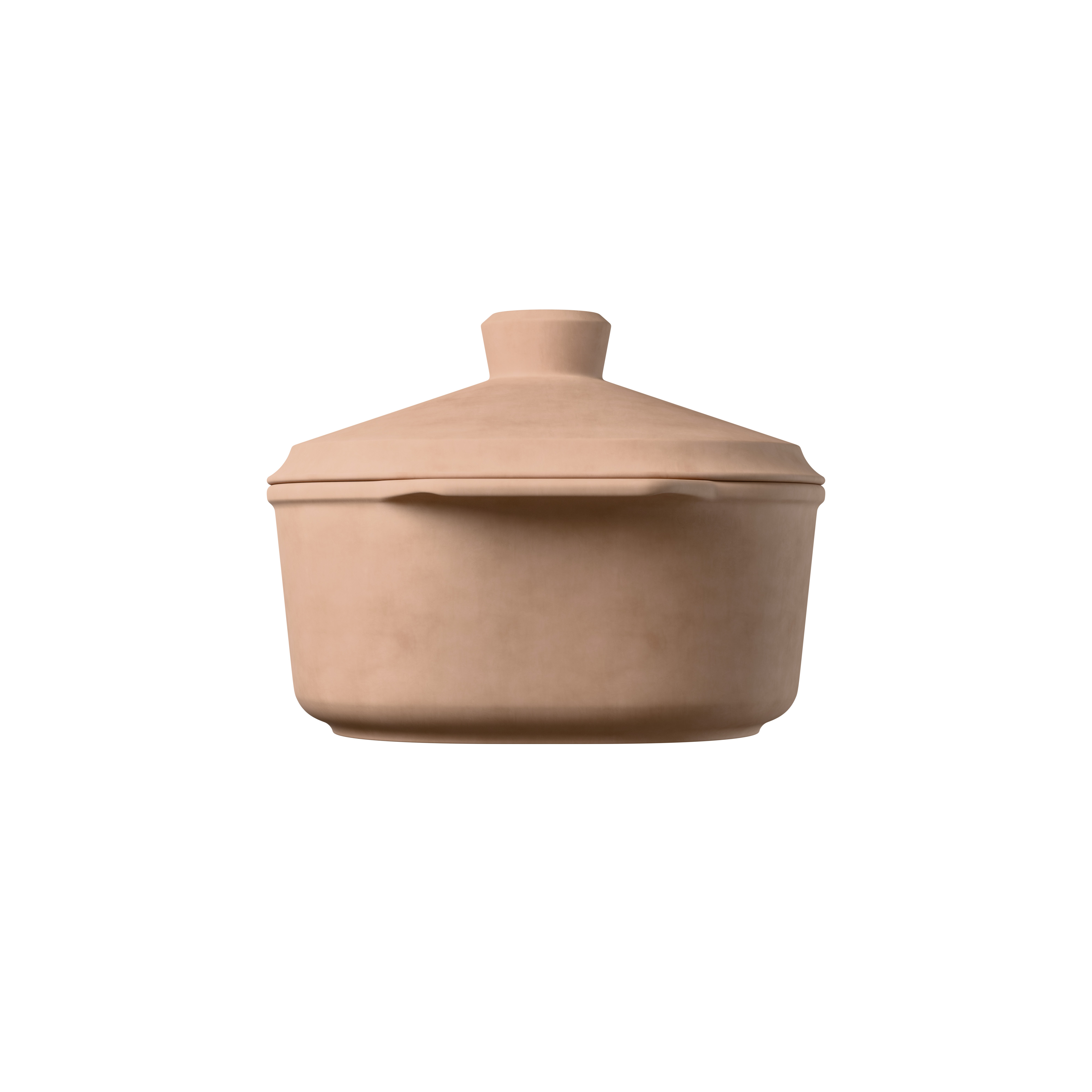 Handgefertigter Keramik Bräter von myromy als Freisteller.