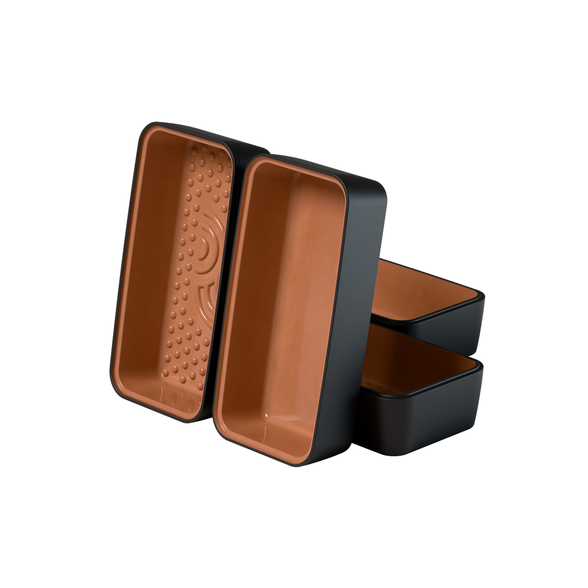 myromy Brick Classic + BBQ Mix Set Coffee – Keramik-Bricks aus Westerwälder Ton